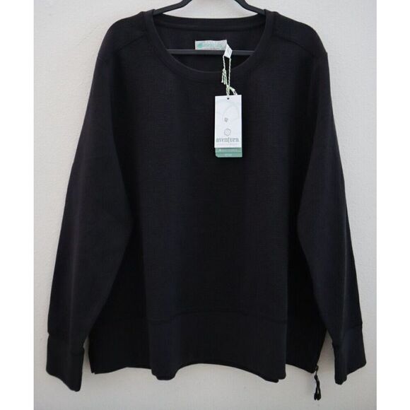 Aventura Clothing M004143 Women's Sz 2XL Black Hazelton Crew Neck L/S Top - Picture 1 of 13